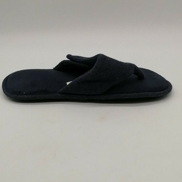 Everfoams Mens Flat Heel Thong Slipper‎ Cushioned Insole Navy Blue Sz M 9-10 - Picture 2 of 9